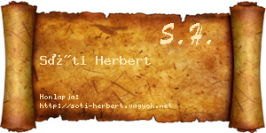 Sóti Herbert névjegykártya